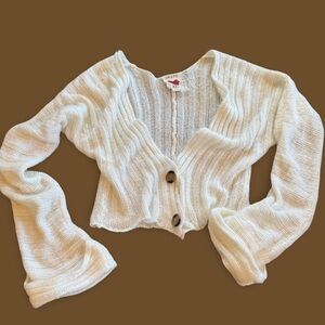 Derek Heart White Knit Sweater